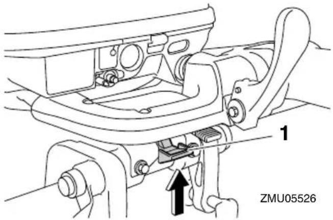 YAMAHA F9.9H (2013) - Mécanisme de verrouillage de relevage - 1