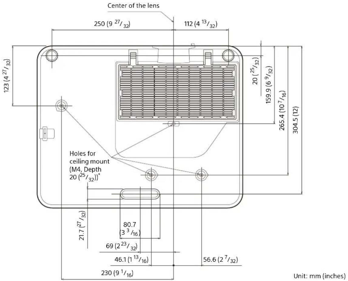 SONY VPLPHZ60 - Dimensions - 4