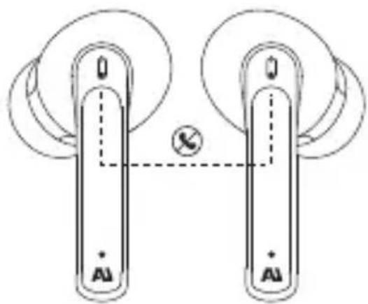 Ausounds AUFrequency ANC - Recusar chamada recebida/encerrar chamadas - 1