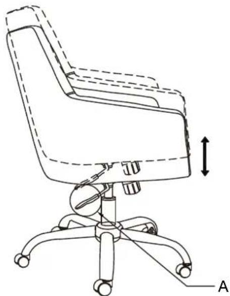 BUSH CH2401LGL03 - Pour ajuster la hauteur du siège: - 1