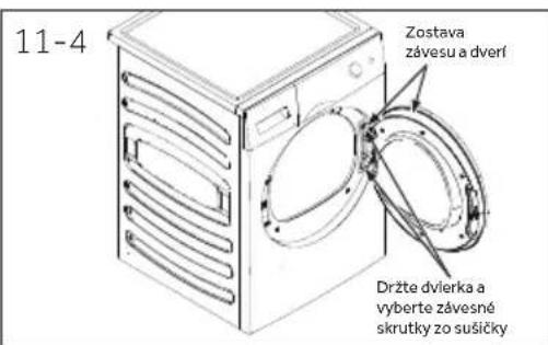 HAIER HD90A3S979 - Obrátenie otvárania dverí (len pre modely s hmotnostou 8/9 kg) - 1