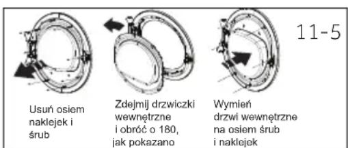 HAIER HD90A3S979 - Wyjmij, obróć i założ wewnętrzne drzwi - 1