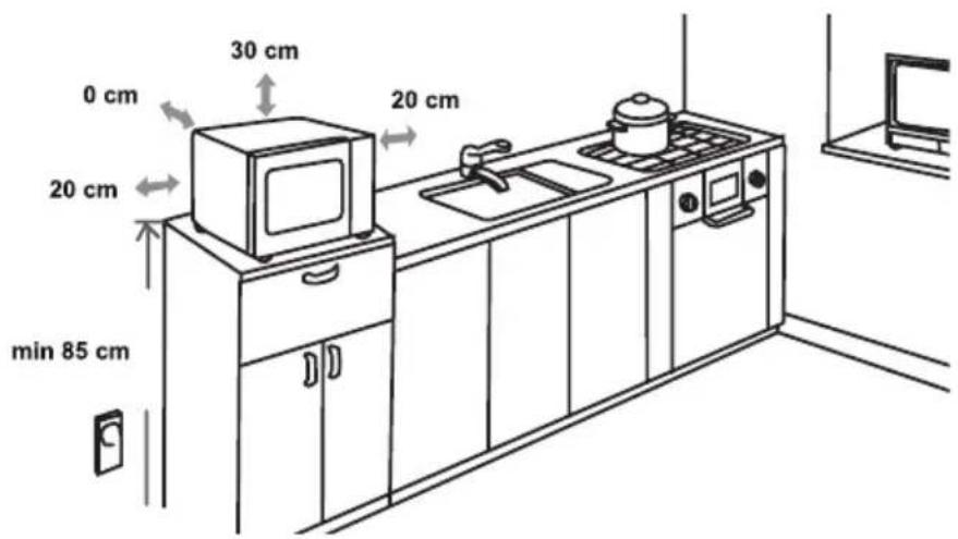 GORENJE MO20S4W - DIMENSIONS D'ENCASTREMENT - 1
