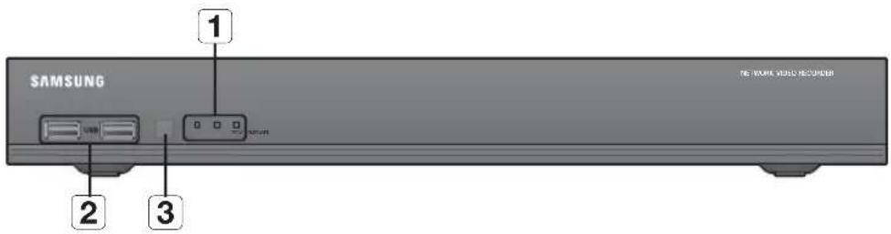 Wisenet SRN873S - NOMS des composants et fonctions (façade) - 1