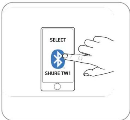 SHURE True Wireless Secure Fit Adapter - Allumer et appairer - 3