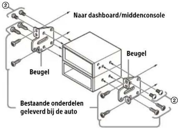 SONY XAVAX8150 - Met behulp van de montagebeugels die bij uw auto geleverd zijn - 1