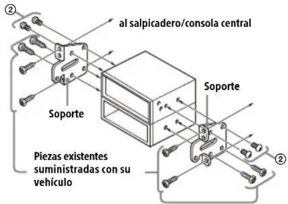 SONY XAVAX8150 - Cómo utilizar los soportes de montaje suministrados con su vehículo - 1