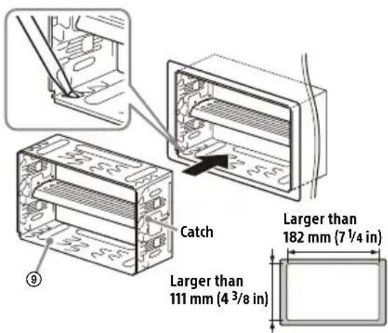 SONY XAVAX5650 - Mounting the unit in the dashboard - 1