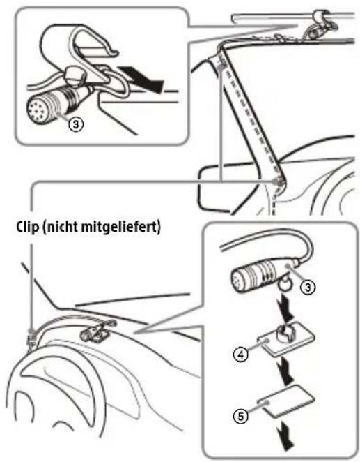 SONY XAVAX5650 - Installieren des Mikrofons - 1