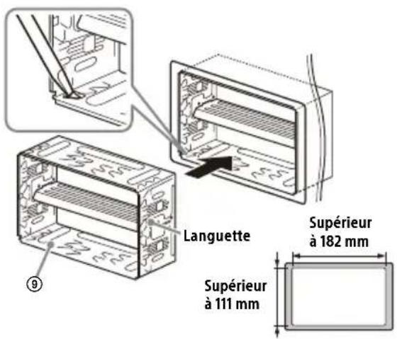 SONY XAVAX5650 - Montage de l'appareil dans le tableau de bord - 1