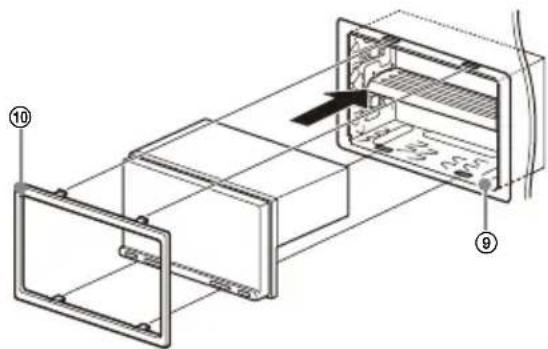 SONY XAVAX5650 - Mount the unit onto the mounting sleeve ⑨. - 1