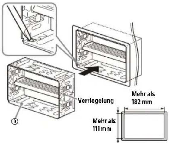 SONY XAVAX5650 - Montieren des Geräts im Armaturenbrett - 1