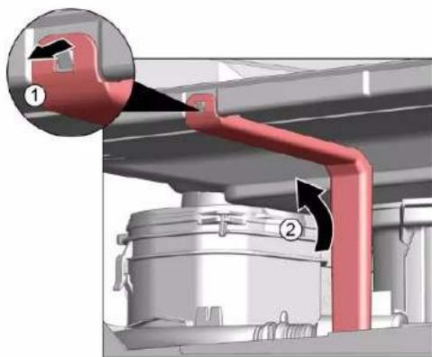 BOSCH SGS4HVI33E - Ylivuotokanavan poistaminen - 2