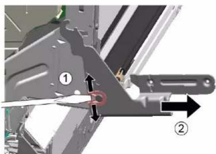 BOSCH SGS4HVI33E - Demontaż zawiasu drzwiczek - 1