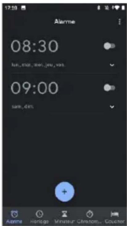 BLU J5L - Créer une nouvelle alarme - 1