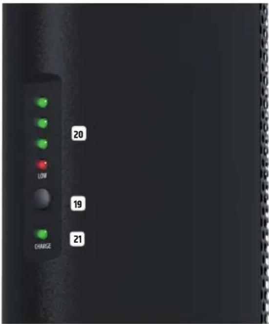 LD Systems MAUI 5 GO 100 - POWER ON-OFF/CHARGE - 1