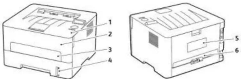 XEROX B230V - Identification des zones d'incidents - 1