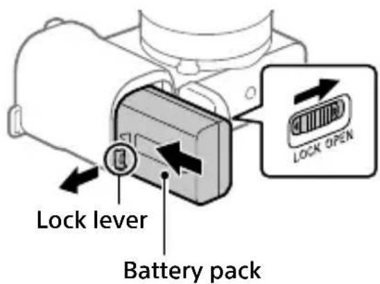 SONY ZVE10L - Inserting the battery pack (supplied)/memory card (sold separately) into the camera - 1
