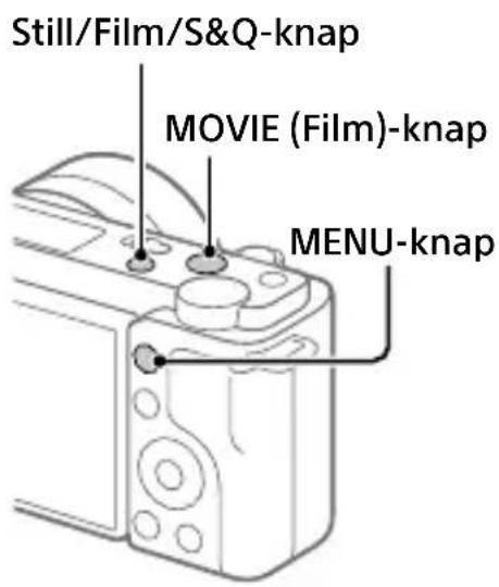 SONY ZVE10L - Tryk på Still/Film/S&amp;Q-knappen for at vælge filmoptagelsestilstanden. - 1