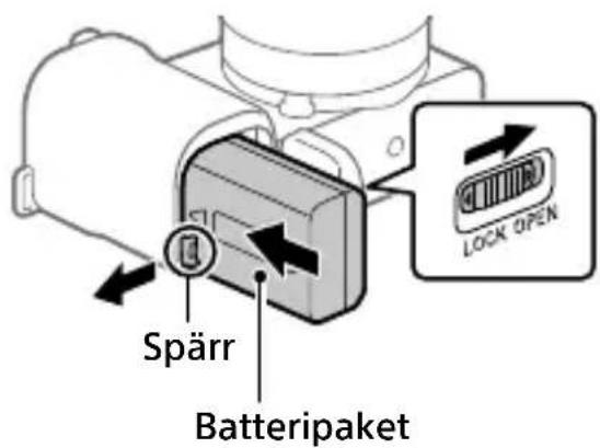SONY ZVE10L - Sätta i batteripaketet (medföljer)/minneskortet (säljs separat) i kameran - 1