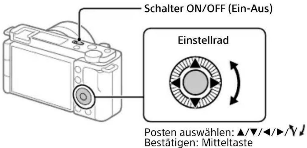 SONY ZVE10L - Einstellen der Sprache und der Uhr - 1