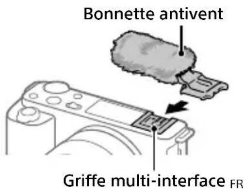 SONY ZVE10L - Utilisation de la bonnette antivent (fourni) - 2