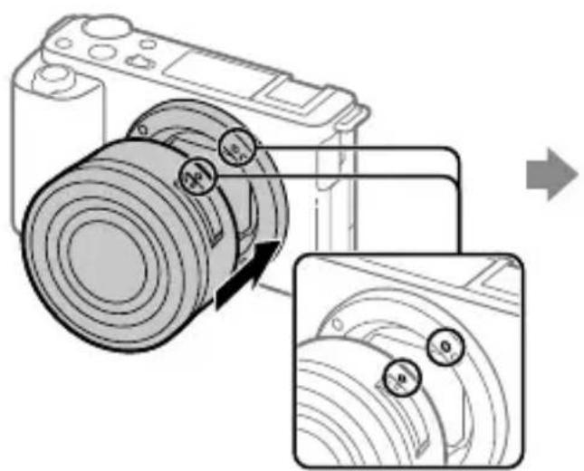 SONY ZVE10L - Встановлення об'єктива - 1