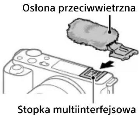 SONY ZVE10L - Korzystanie z osłony przeciwwietrznej (w zestawie) - 1