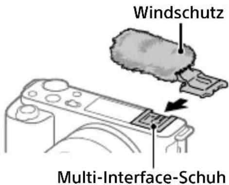 SONY ZVE10L - ■ Verwendung des Windschutzes (mitgeliefert) - 1