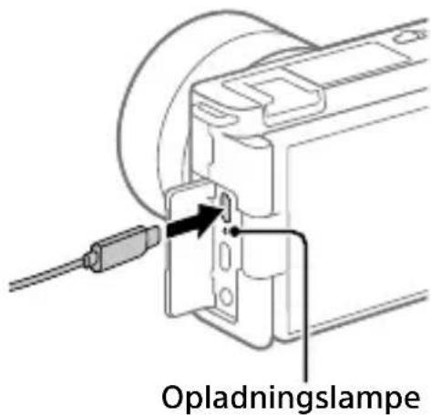 SONY ZVE10L - Opladning af batteriet - 1
