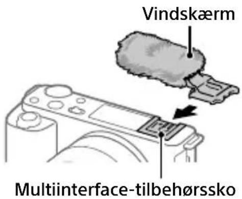 SONY ZVE10L - Brug af vindskærmen (medfølger) - 1