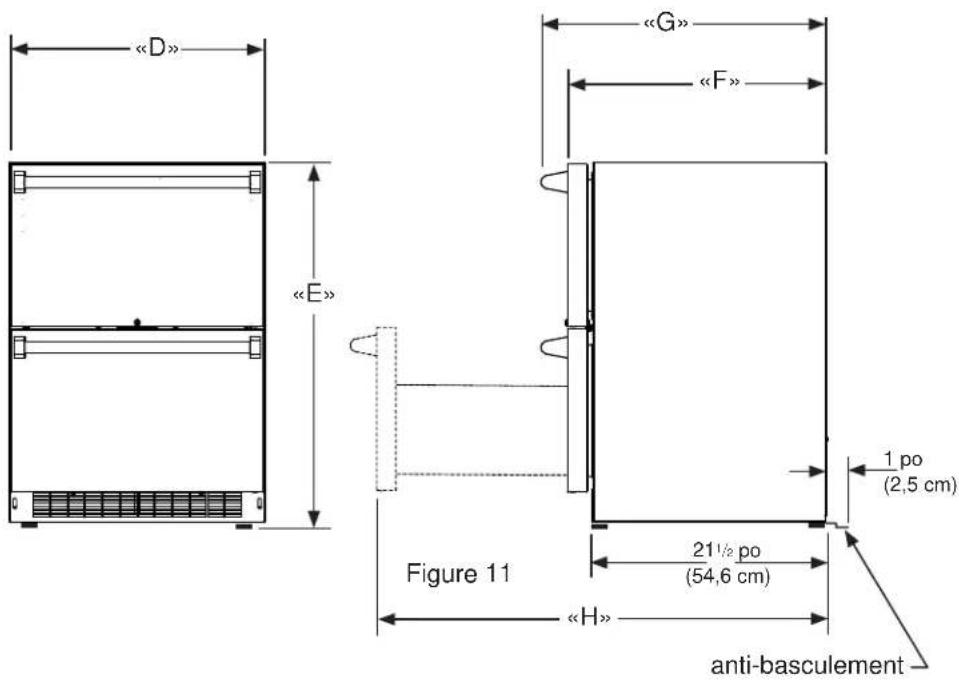 VIKING VDUO5240D - DIMENSIONS DU PRODUIT - 1