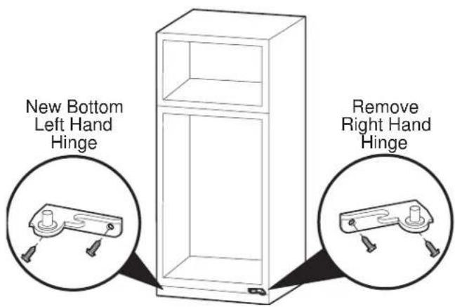New Bottom Left Hand Hinge Remove Right Hand Hinge
