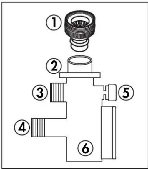 Technical diagram of a mechanical assembly with numbered components for identification