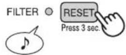 SHARP FZC150DFU - Plug in the unit, turn power ON, and press the Filter Reset Button on the display more than 3 seconds to reset. - 1