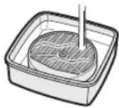 SHARP FZC150DFU - Rincez maintes fois le filtre d'humidification à l'eau tiède pour éliminer tout résidu de solution. - 1