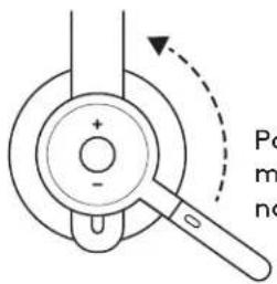 LOGITECH Zone 900 - Posuňte držiak mikrofónu nahor na stlmenie - 1