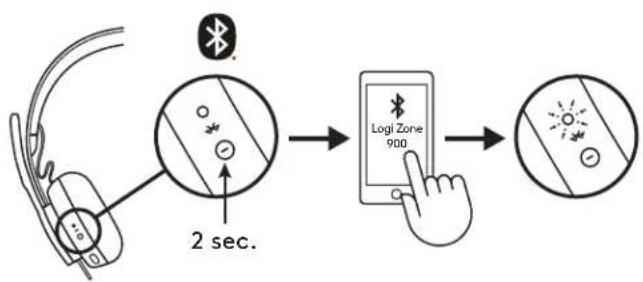 LOGITECH Zone 900 - ASSOCIAZIONE TRAMITE BLUETOOTH® - 3