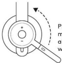 LOGITECH Zone 900 - Przesuń wysięgnik mikrofonu w górę, aby wyciszyć - 1