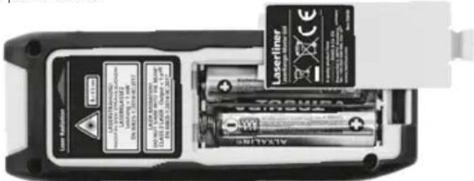 Laserliner LaserRangeMaster Gi4 - Elemek behelysezese - 1