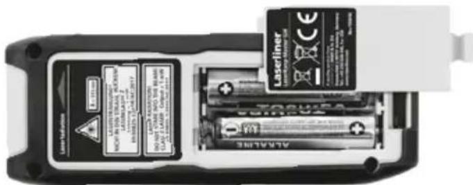 Laserliner LaserRangeMaster Gi4 - Zakladanie baterii - 1