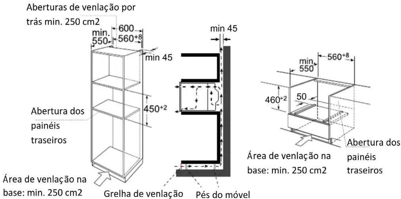 HAIER Series 4 HOR45C5FT - Dimensoes para a instalacao - 1