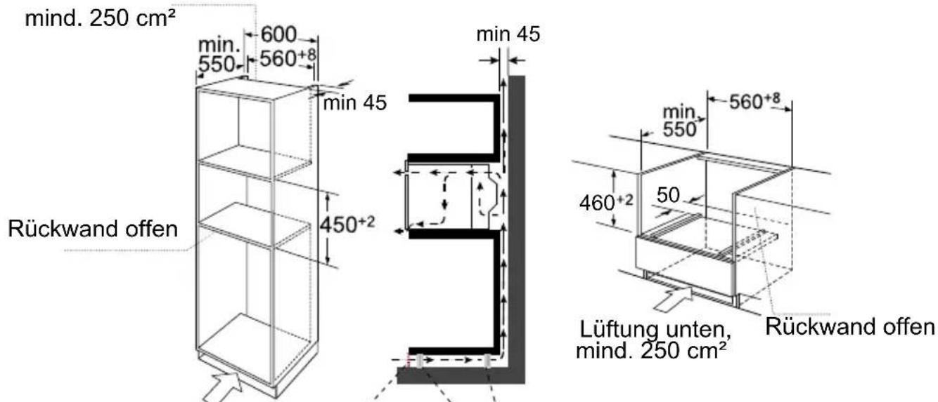 HAIER Series 4 HOR45C5FT - Einbaumaße - 1