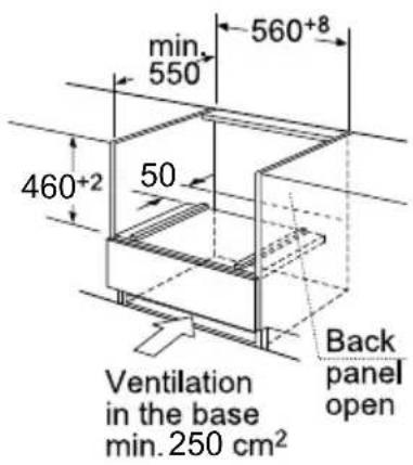 HAIER Series 4 HOR45C5FT - Installation dimensions - 2