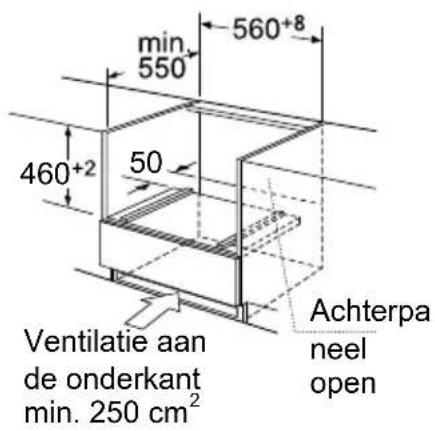 HAIER Series 4 HOR45C5FT - Installatieafmetingen - 2