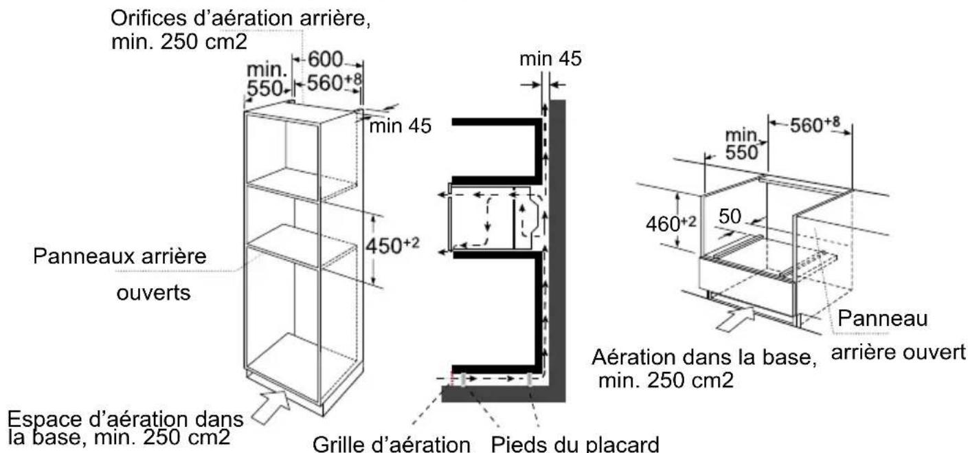 HAIER Series 4 HOR45C5FT - Dimensions d'encastrement - 1