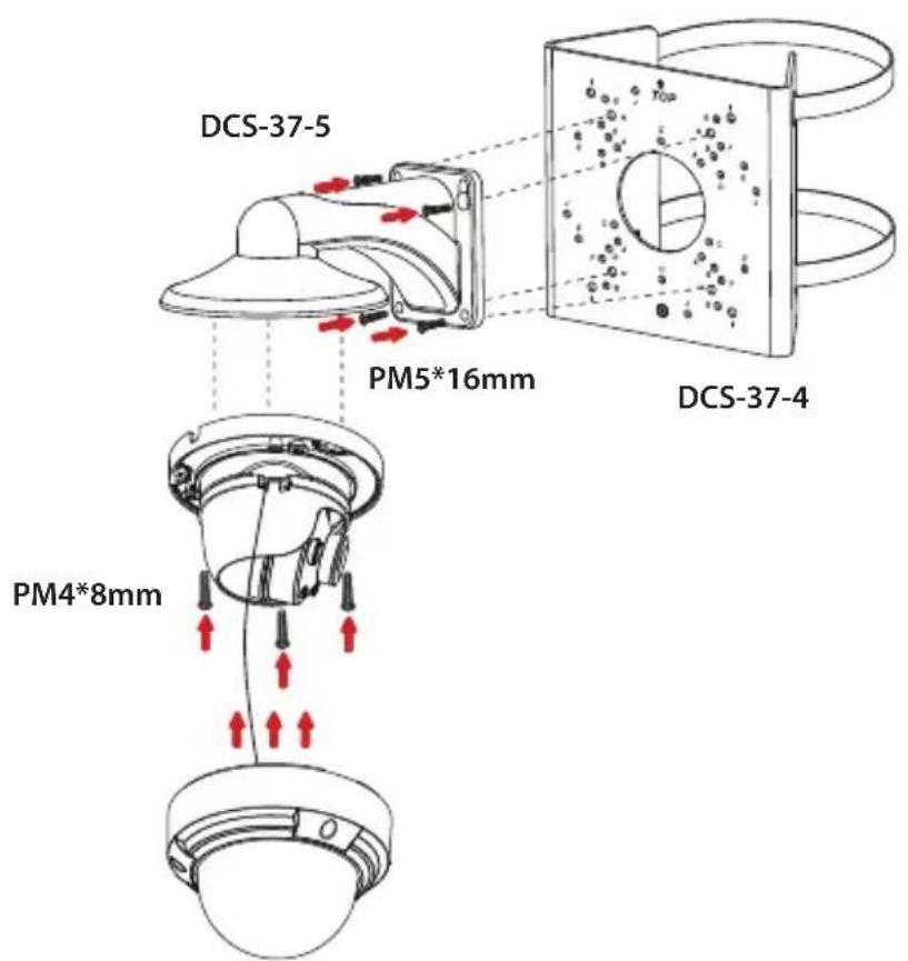 D-LINK Vigilance DCS4614EK - Using the DCS-37-4 Mount (optional) - 2