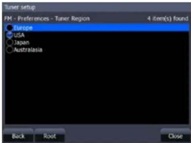 LOWRANCE SonicHub Marine - Selezione della regione di sintonizzazione AM/FM - 3