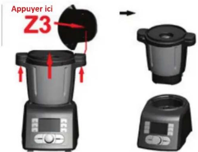 THOMSON THCM8255 - Comment retirer le bol : - 1