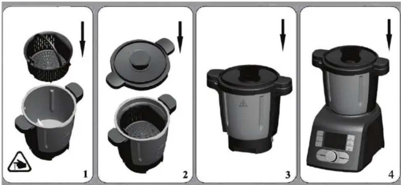 THOMSON THCM8255 - Install inner basket: - 1